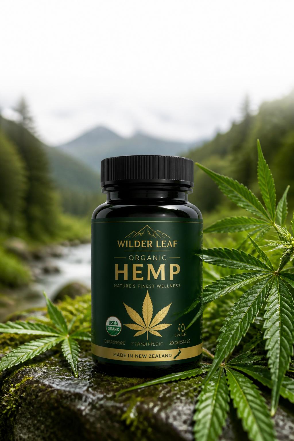 Wilder Leaf Organic Hemp New Zealand bottle